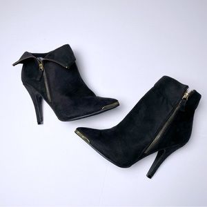 Torrid Black Faux Suede Booties